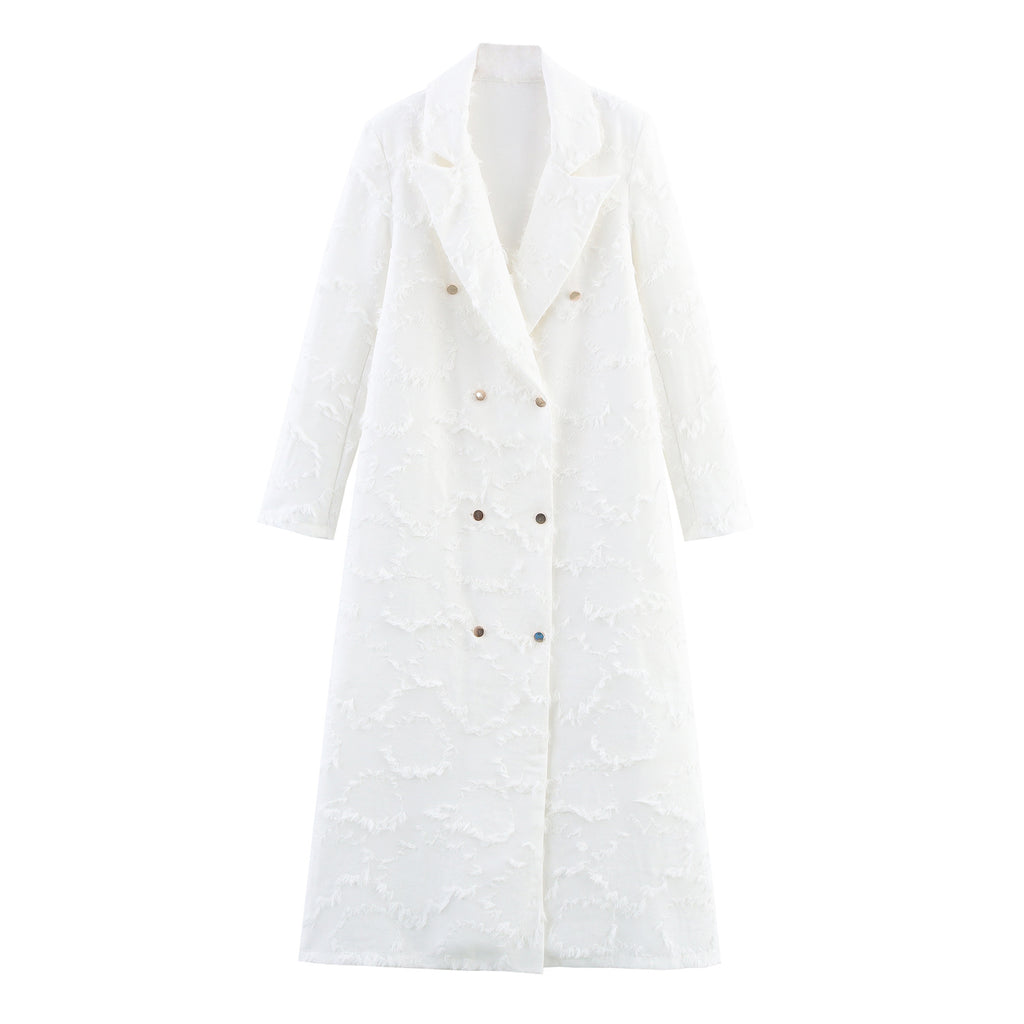 Women's Wear Tassel Texture Fabric Coat