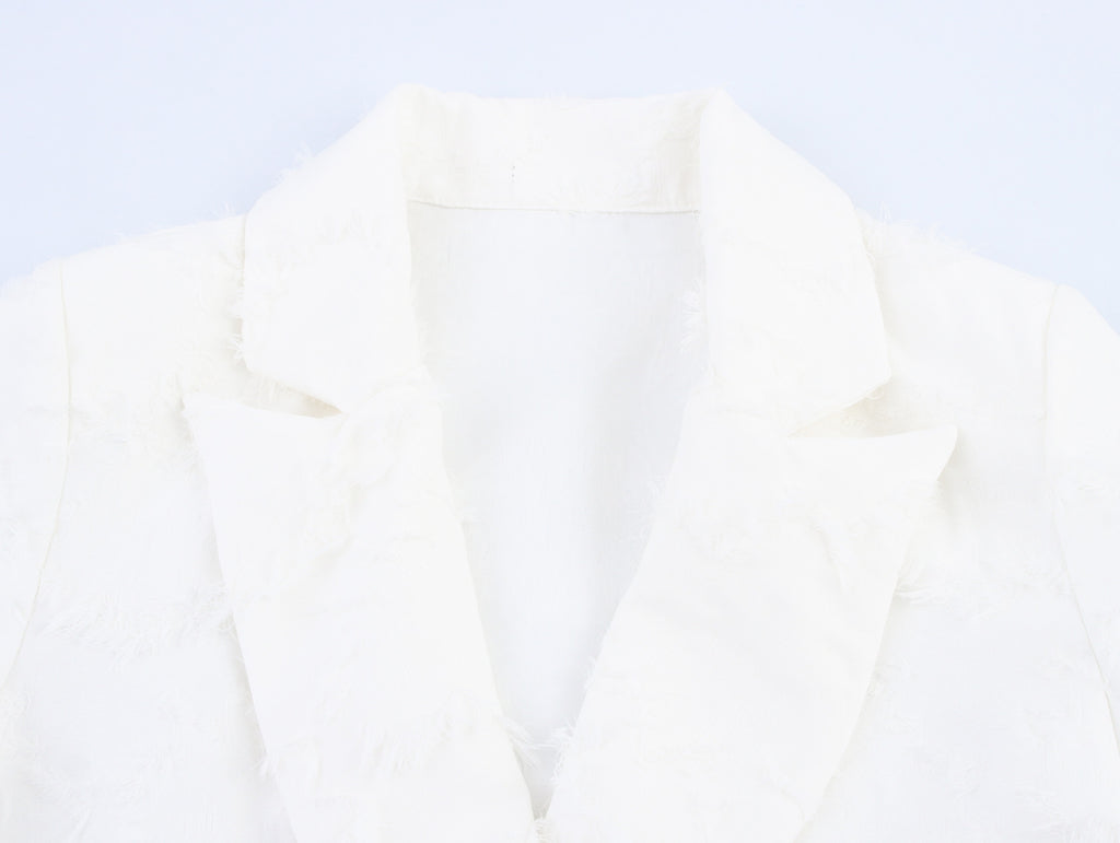 Women's Wear Tassel Texture Fabric Coat